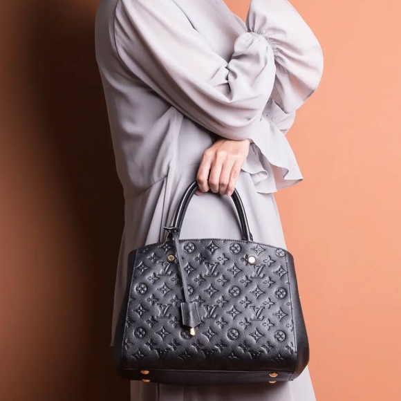 Louis Vuitton Empreinte Montaigne MM black Leather handbag - Picture 1 of 13